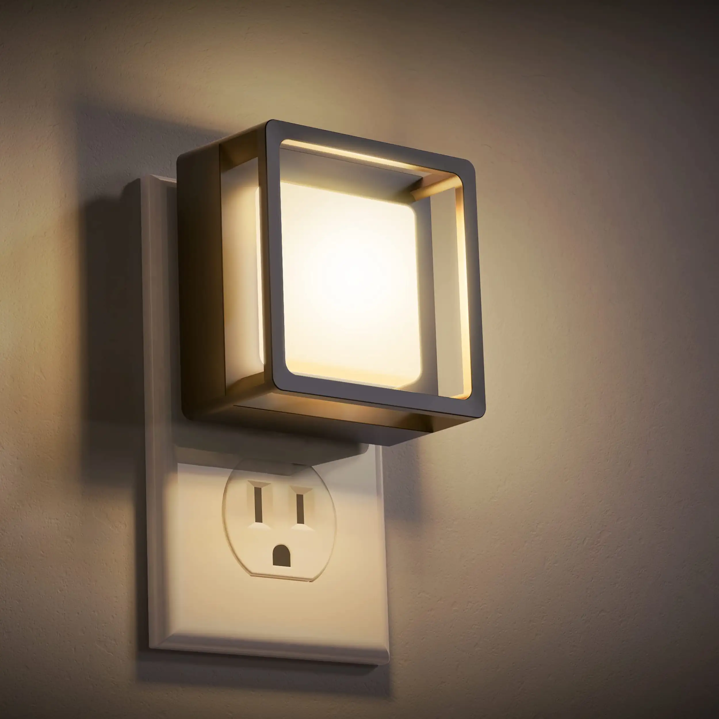 DORESshop LED Night Light: Night Lights Plug Into Wall [2 Pack] with Dusk-to-Dawn Sensor, Dimmable Nightlights, Adjustable Brightness for Bathroom, Hallway, Bedroom, Kids Room, Stairway, Soft White