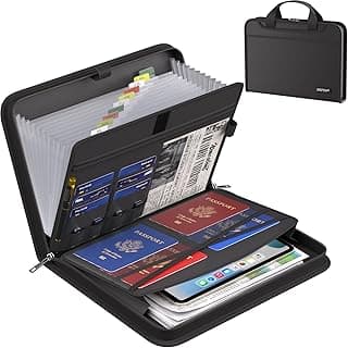 ENGPOW Accordion File Organizer, Fireproof Expanding File Folder