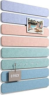 Cork Board Alternative Felt Strip Board 8-Pack